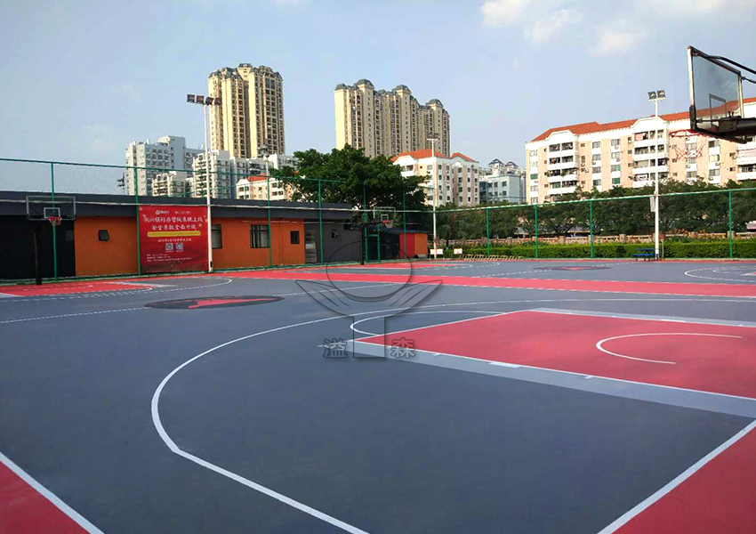 塑胶篮球场建设